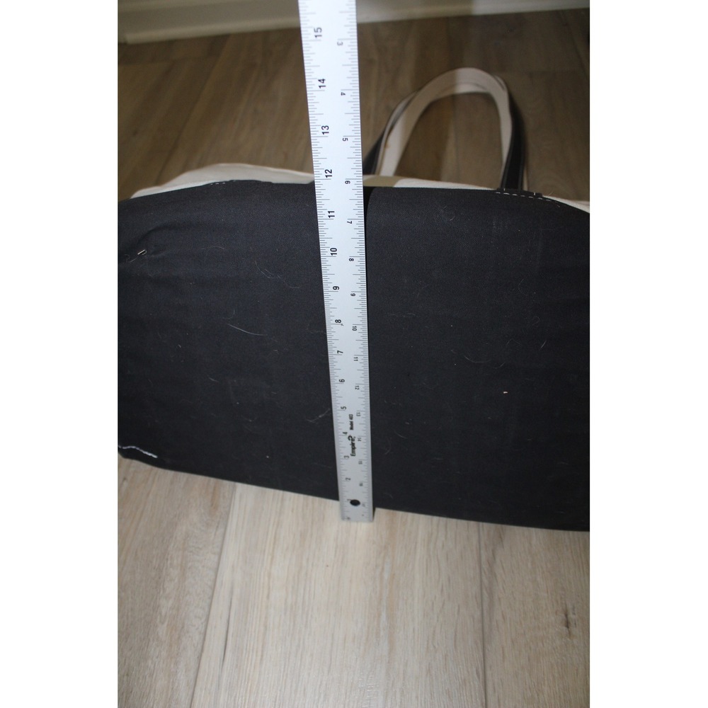 LL Bean Boat and Tote XL Long Canvas Bag Black Cream Chef Embroidery Made in USA - Picture 14 of 14
